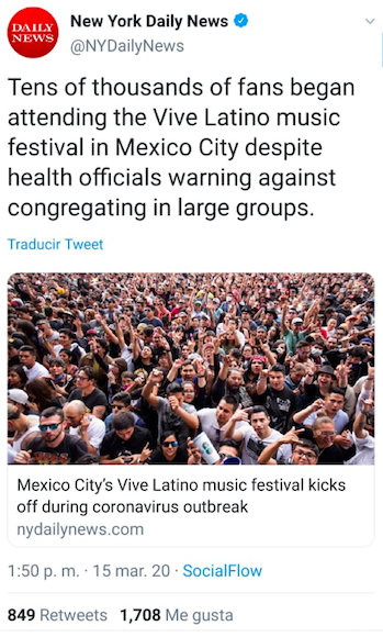Vive Latino Coronavirus