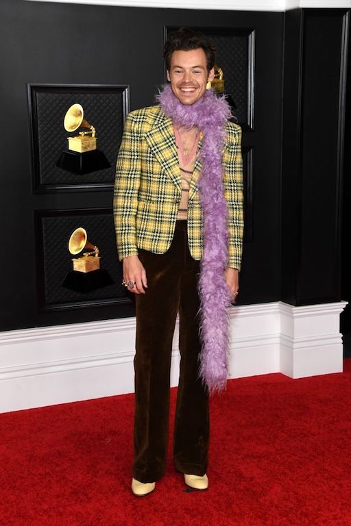 Harry Styles en los Grammy 2021 Gucci