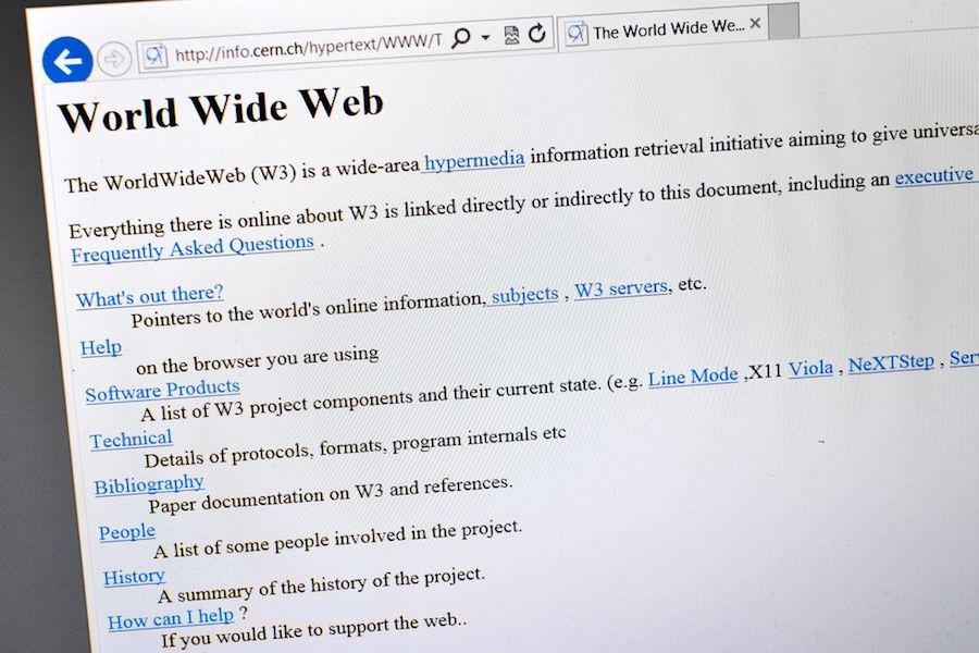 Historia del Internet World wide web