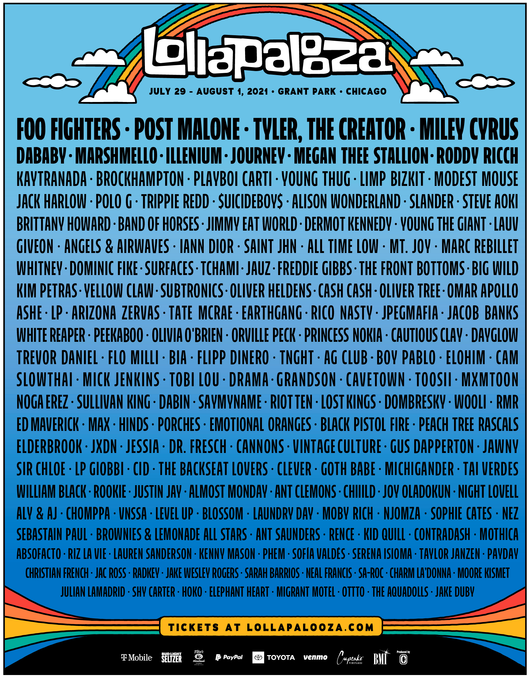 Lollapalooza 2021 Bandas Cartel Calendario