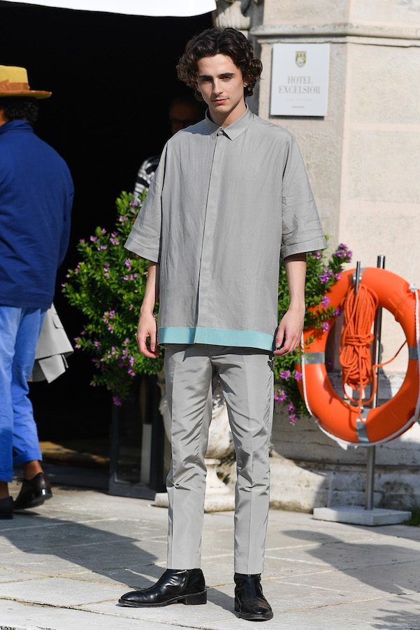 timothée chalamet looks gris