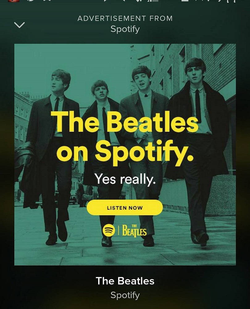 Beatles on Spotify