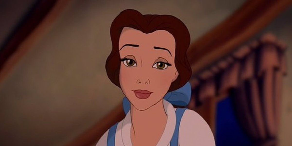 Belle, en la versión animada de Disney.