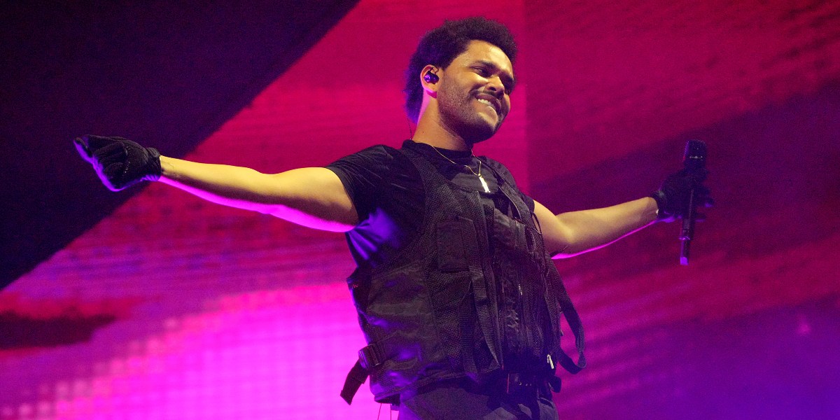 The Weeknd en el escenario de Coachella