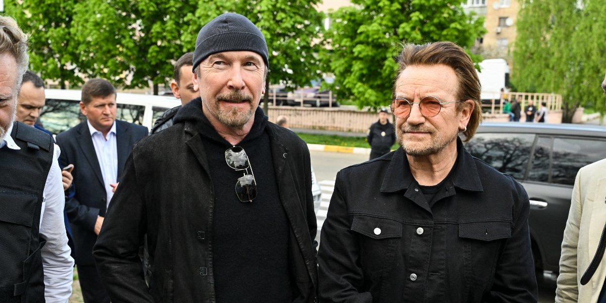 The Edge y Bono en Kiev