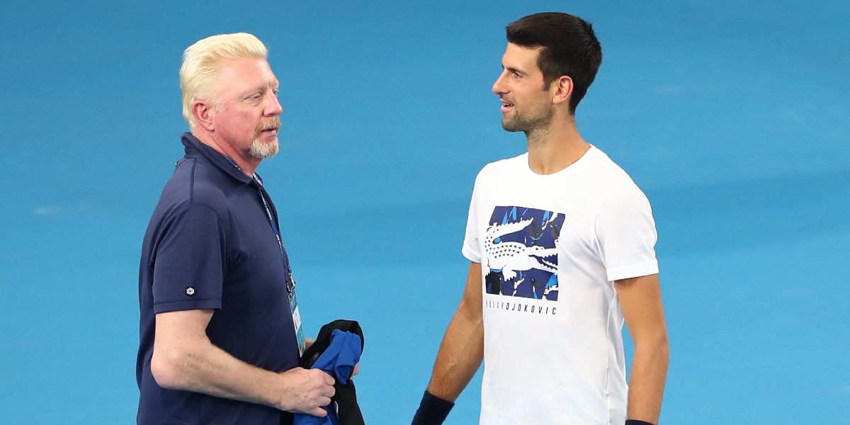 Boris Becker y Novak Djokovic